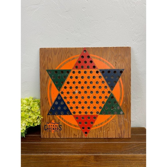 Vintage Original Star Checkers Board Only - Picture 1 of 2